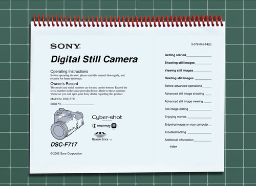 Sony dsc f717 istruzioni - sony, —